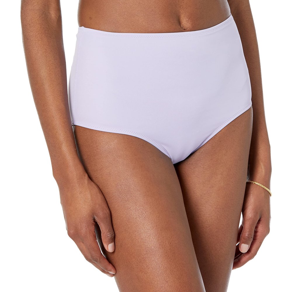 Amazon Essentials Women's High Waist Swim Bottom (Available in Plus Size), Lavender, 1X