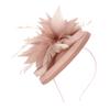 Beaupretty Barrette Hat Bridal Hair Clip Bridal Headpiece Bonnet for Kids Headpiece for Cocktail Veils for Brides Hair Pin Fascinators for Women Abs Headgear Wedding Miss Nude Pink view 1