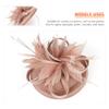 Beaupretty Barrette Hat Bridal Hair Clip Bridal Headpiece Bonnet for Kids Headpiece for Cocktail Veils for Brides Hair Pin Fascinators for Women Abs Headgear Wedding Miss Nude Pink view 2