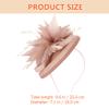 Beaupretty Barrette Hat Bridal Hair Clip Bridal Headpiece Bonnet for Kids Headpiece for Cocktail Veils for Brides Hair Pin Fascinators for Women Abs Headgear Wedding Miss Nude Pink view 3