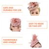 Beaupretty Barrette Hat Bridal Hair Clip Bridal Headpiece Bonnet for Kids Headpiece for Cocktail Veils for Brides Hair Pin Fascinators for Women Abs Headgear Wedding Miss Nude Pink view 4