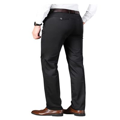 Uohzus Men's Slim Fit Beige Dress Pants Formal Pants Dress Slacks for Men