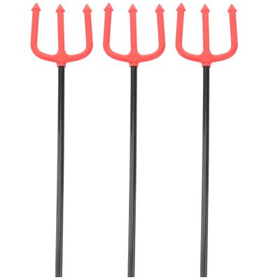 PRETYZOOM 3 X Trident Sticks Black Trident Devil Costume Accessory