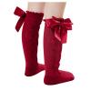 Kids Baby Stockings Mid-Calf Toddler Sock Girls Knee-High Solid Princess Length Socks Baby Boy Clothes (Wine, 3-5 Years) view 2