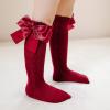 Kids Baby Stockings Mid-Calf Toddler Sock Girls Knee-High Solid Princess Length Socks Baby Boy Clothes (Wine, 3-5 Years) view 3