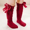Kids Baby Stockings Mid-Calf Toddler Sock Girls Knee-High Solid Princess Length Socks Baby Boy Clothes (Wine, 3-5 Years) view 4