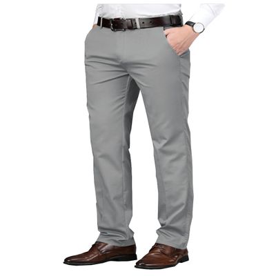 Uohzus Men's Slim Fit Beige Dress Pants Formal Pants Dress Slacks for Men