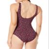 Amazon Essentials Women's One-Piece Coverage Swimsuit (Available in Plus Size), Brick Red Leopard, Medium view 3