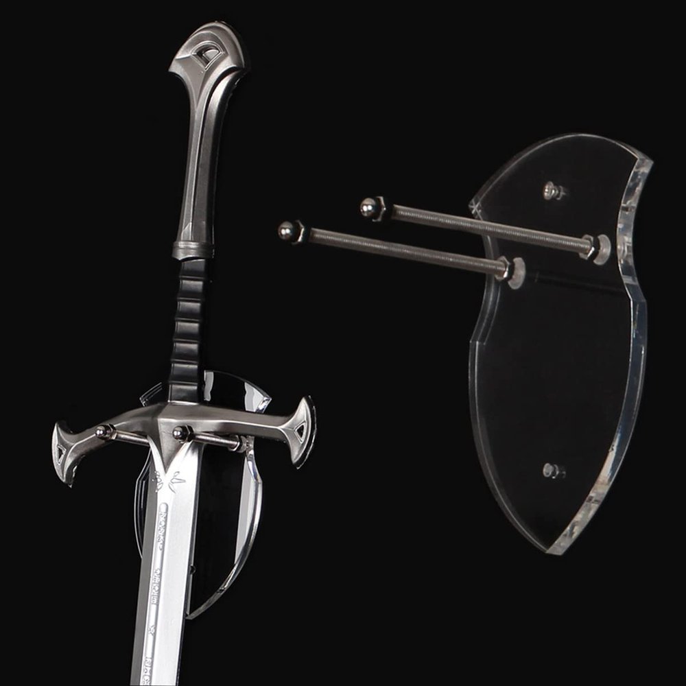 Wall Mounted Sword Card Sword Holder Sword Wall Card Acrylic Sword Wall Display Card Shield Sword Holder Knife Holder Dagger Holder (1 piece transparent)