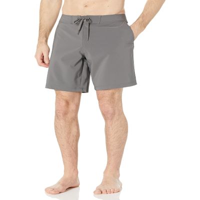 Amazon Essentials AEWSW03SS23_S Board Shorts, Charcoal, Small