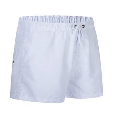 Men Fashion Classic Fit Solid Color Beach Shorts Adjustable Drawstring Elastic Rise Short Hiking Sport Slim Short (White,Medium,5,OZ)