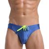 JEsilunmaMY Lace Up Underwear for Men Low Rise Quick-Drying Bulge Pouch Bikini Briefs Solid Color Strappy Beach Underpants (Blue2,X-Large) view 2