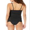 Amazon Essentials Women's Maternity Pregnancy Tankini Swim Top, Washed Black, Large view 2