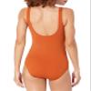 Amazon Essentials Women's One-Piece Scoop Neck Coverage Swimsuit (Available in Plus Size), Terracotta, Small view 3
