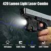 SIXRAY Pistol Light Laser Combo 420 Lumen Flashlight with Blue Laser Beam for Handgun, Strobe, Magnetic Charging, Picatinny Mounted Light view 2