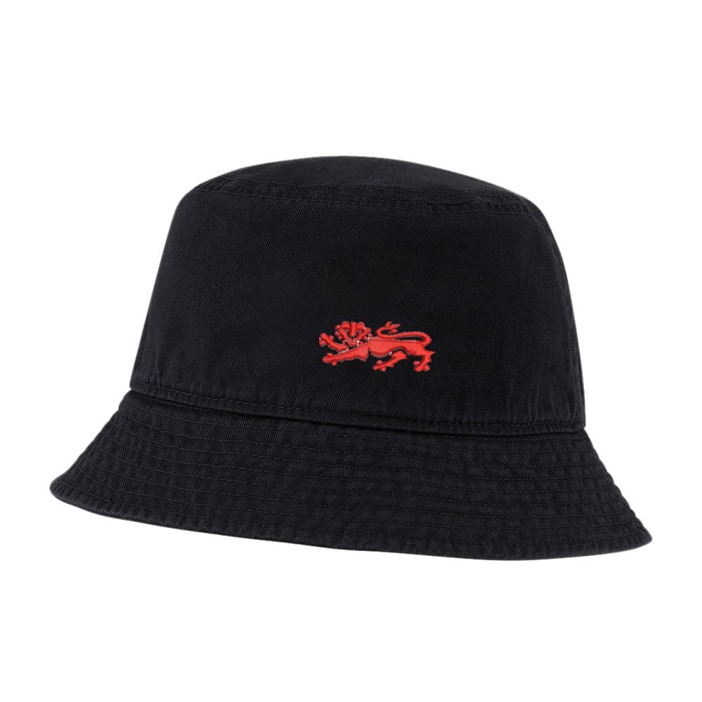 Bucket Hat for Men Women Lion 2 Animal Embroidered Washed Cotton Unisex Bucket Hats (Black,7 1/2)