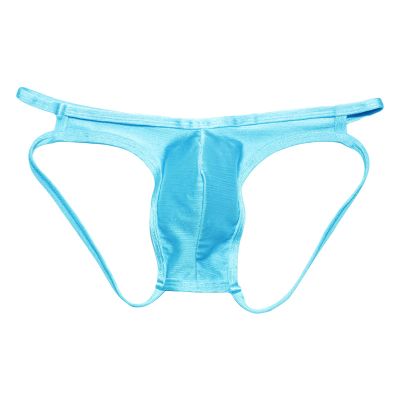 JEsilunmaMY Jockstrap Underwear for Men Low Rise Breathable Bulge Pouch T-Back Thongs Athletic Supporter G-Strings Underpants (Blue,X-Large)
