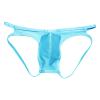 JEsilunmaMY Jockstrap Underwear for Men Low Rise Breathable Bulge Pouch T-Back Thongs Athletic Supporter G-Strings Underpants (Blue,X-Large) view 1