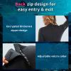 Women Wetsuit Neoprene Wet Suit - 3mm Thermal Scuba Gear Back Zip Ultra Stretch Black Swimsuit Long Sleeve Full Body Warm Men Diving Suits for Surfing Snorkeling Swimming Outdoor Water Sports XXL view 3