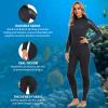 Women Wetsuit Neoprene Wet Suit - 3mm Thermal Scuba Gear Back Zip Ultra Stretch Black Swimsuit Long Sleeve Full Body Warm Men Diving Suits for Surfing Snorkeling Swimming Outdoor Water Sports XXL view 4