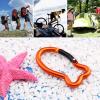 4PCS Fish Bone Shape Keychain Clips Mini Carabiner - 3 inch Aluminum Durable Quick Release Auto Locking Spring Loaded for Home Rv Camping Fishing Hiking Traveling and Sports Outdoors view 3