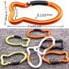 4PCS Fish Bone Shape Keychain Clips Mini Carabiner - 3 inch Aluminum Durable Quick Release Auto Locking Spring Loaded for Home Rv Camping Fishing Hiking Traveling and Sports Outdoors view 4