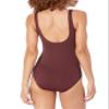 Amazon Essentials Women's One-Piece Coverage Swimsuit (Available in Plus Size), Deep Brown, X-Small view 3