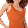 Amazon Essentials Women's One-Piece Scoop Neck Coverage Swimsuit (Available in Plus Size), Terracotta, XX-Large view 4