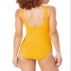 Amazon Essentials Women's One-Piece Scoop Neck Coverage Swimsuit (Available in Plus Size), Golden Yellow, XX-Large view 3