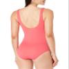 Amazon Essentials Women's One-Piece Coverage Swimsuit (Available in Plus Size), Salmon Pink, XX-Large view 3