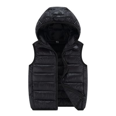 Toddler Baby Girls Boys Winter Warm Vest Clothes Sleeveless Solid Jacket Kids Down Quilted Gilet Coat (Black, 5-6 Years)