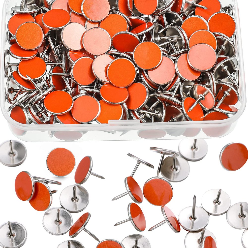 200 Pack Reflective Tacks Trail Marking Tacks Reflective Trail Markers Hunting Reflector Mark Trail for Hunting Hiking Camping Tree Stand(Orange)