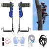 1 Pair Tree Climbing Spikes Set with Adjustable Belt and Rope, 350lbs Load Capacity Tree Climbing Gears Kit for Tree Work, Outdoor Jungle Survival, Logging, Hunting,Picking Fruit, Sports view 1