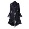 BCDlily Victorian Steampunk Tail Jacket for Women Plus Size Renaissance Dress Medieval Pirate Renaissance Goth Costume Black view 1
