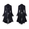 BCDlily Victorian Steampunk Tail Jacket for Women Plus Size Renaissance Dress Medieval Pirate Renaissance Goth Costume Black view 2