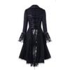 BCDlily Victorian Steampunk Tail Jacket for Women Plus Size Renaissance Dress Medieval Pirate Renaissance Goth Costume Black view 4