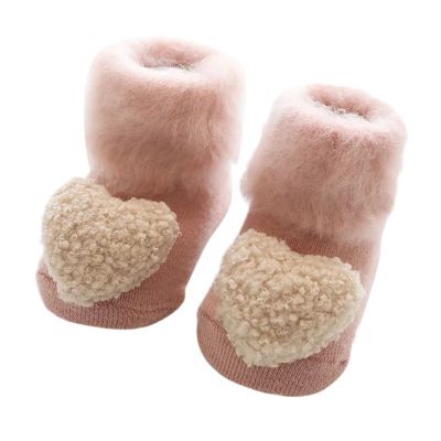 Baby Infants Toddlers Girls Mid Calf Length Socks 1Pair Sock Shoes Baby Boys Girls Girl Christmas (Pink, 0-6 Months)