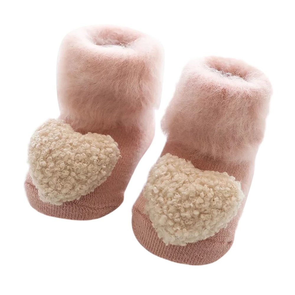 Baby Infants Toddlers Girls Mid Calf Length Socks 1Pair Sock Shoes Baby Boys Girls Girl Christmas (Pink, 0-6 Months)