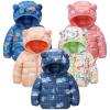 Zipper Jacket Toddler Boys Girls Winter Cartoon Prints Coat Bear Ears Hooded With Pocket Jacket (Blue, 2-3 Years) view 2