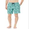 Amazon Essentials Men's 9" Quick-Dry Board Shorts, Turquoise Green Tropical Leaves, XX-Large view 1