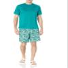 Amazon Essentials Men's 9" Quick-Dry Board Shorts, Turquoise Green Tropical Leaves, XX-Large view 4