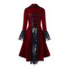 BCDlily Victorian Steampunk Tail Jacket for Women Plus Size Renaissance Dress Medieval Pirate Renaissance Goth Costume Red view 3