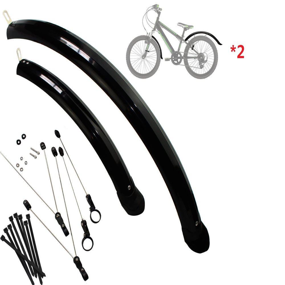 TXMACHINE fenders Bike Front fendder and Rear Fender for Water and mud Protection with a Full Set of Screws,spacers and 8pcs Cable Ties (2 Sets fenders)