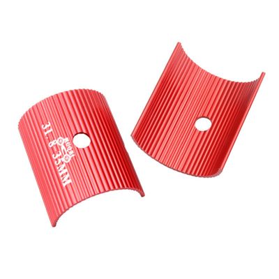 1 Pair Bike Handlebar Shims Aluminum Alloy Spacer Stem Reducer Bicycle Handle Bar Adapter Conversion Clamp 25.4 to 31.8mm/ 31.8 to 35mm (Red,31.8 to 35mm)