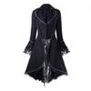 BCDlily Victorian Steampunk Tail Jacket for Women Plus Size Renaissance Dress Medieval Pirate Renaissance Goth Costume Black view 1