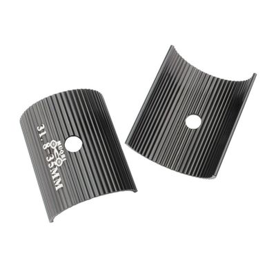 1 Pair Bike Handlebar Shims Aluminum Alloy Spacer Stem Reducer Bicycle Handle Bar Adapter Conversion Clamp 25.4 to 31.8mm/ 31.8 to 35mm (Black,31.8 to 35mm)