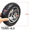 Xiaoki Electric Scooter Tires, 10-inch Pneumatic tire Wheel Set, 75/65-6.5 Off-Road Tires, Aluminum Wheels with disc Brakes, Scooter Accessories Replacement Wheels,B view 3
