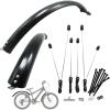 TXMACHINE Mountain Bike Fender 26 inch 27.5 inch All-Inclusive mud Removal fenders Front Fender Rear Fender widening and lengthening with 8pcs Cable Ties (2pcs/Set) view 1
