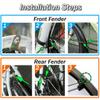 TXMACHINE Mountain Bike Fender 26 inch 27.5 inch All-Inclusive mud Removal fenders Front Fender Rear Fender widening and lengthening with 8pcs Cable Ties (2pcs/Set) view 3