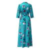 Wrap Dress for Women Fashion Short Sleeve V Neck Midi Dresses Printed A-Line Dress with Belt view 4
